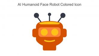 AI Humanoid Face Robot Colored Icon In Powerpoint Pptx Png And Editable Eps Format