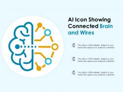Ai icon showing connected brain and wires