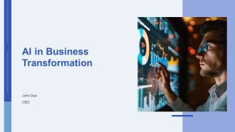 AI In Business Transformation PPT Presentation AT