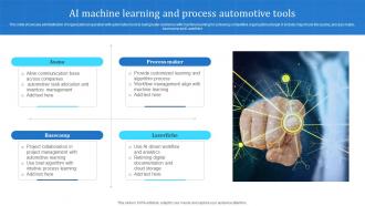 AI Machine Learning And Process Automotive Tools
