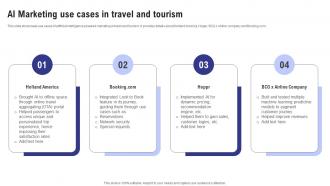 Ai Marketing Use Cases In Travel And Tourism Ai Marketing Accross Industries AI SS