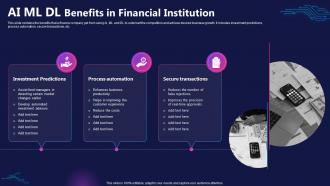 AI ML DL Benefits In Financial Institution