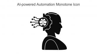 AI Powered Automation Monotone Icon In Powerpoint Pptx Png And Editable Eps Format