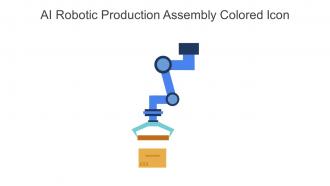 AI Robotic Production Assembly Colored Icon In Powerpoint Pptx Png And Editable Eps Format