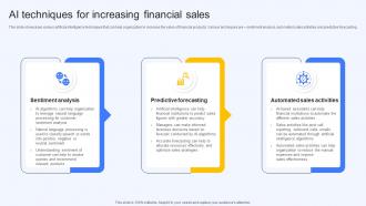 Ai Techniques For Increasing Financial Sales Ai Finance Use Cases AI SS V