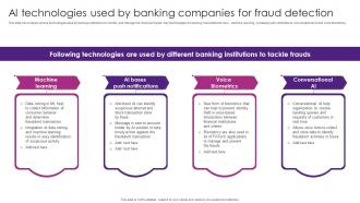 AI Technologies Used By Banking The Future Of Finance Is Here AI Driven AI SS V