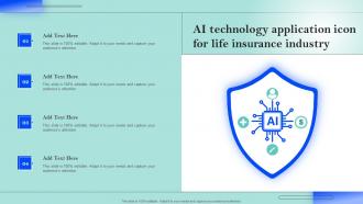Ai Technology Application Icon For Life Insurance Industry
