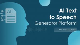 AI Text To Speech Generator Platform Powerpoint Presentation Slides AI CD V
