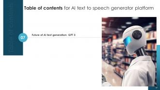 AI Text To Speech Generator Platform Powerpoint Presentation Slides AI CD V Designed Researched