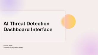 AI Threat Detection Dashboard Interface PPT Guidelines VA