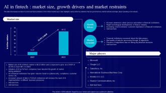 AI Use Cases For Finance AI In Fintech Market Size Growth Drivers And Market Restraints AI SS V