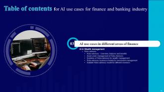 AI Use Cases For Finance And Banking Industry AI CD V Editable Slides