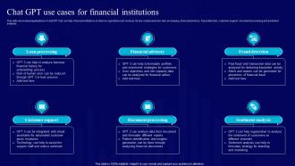 AI Use Cases For Finance Chat GPT Use Cases For Financial Institutions AI SS V
