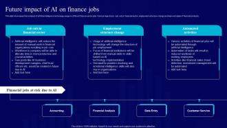 AI Use Cases For Finance Future Impact Of AI On Finance Jobs AI SS V