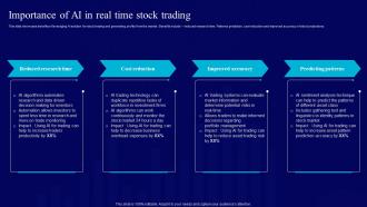 AI Use Cases For Finance Importance Of AI In Real Time Stock Trading AI SS V