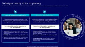 AI Use Cases For Finance Techniques Used By AI For Tax Planning AI SS V