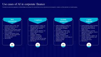 AI Use Cases For Finance Use Cases Of AI In Corporate Finance AI SS V