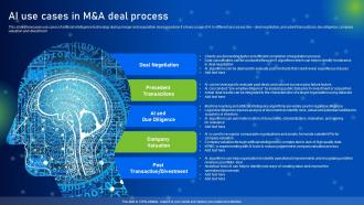 AI Use Cases In M And A Deal Process How AI Is Revolutionizing Finance Industry AI SS
