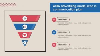 Aida Advertising Model Icon In Communication Plan