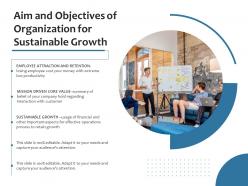 Aim and objectives of organization for sustainable growth