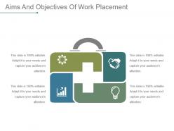 Aims and objectives of work placement example ppt presentation