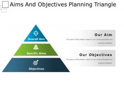 Aims and objectives planning triangle powerpoint graphics