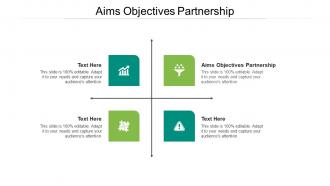 Aims objectives partnership ppt powerpoint presentation infographics show cpb