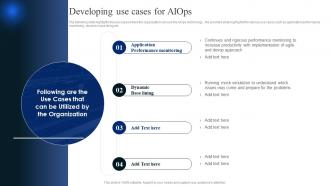 AIOps Industry Report Developing Use Cases For AIOps Ppt Powerpoint Presentation File Slides