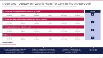 AIOps Playbook Stage One Assessment QuestionnAIre For Considering AI Approach Ppt Topic