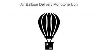 Air Balloon Delivery Monotone Icon In Powerpoint Pptx Png And Editable Eps Format