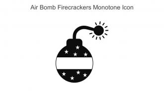 Air Bomb Firecrackers Monotone Icon In Powerpoint Pptx Png And Editable Eps Format