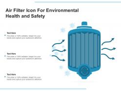 Air filter icon for environmental health and safety