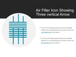Air Filter Icon Showing Three Vertical Arrow