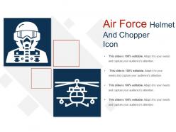 Air force helmet and chopper icon