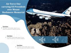 Air force one carrying us president over mount rushmore memorial