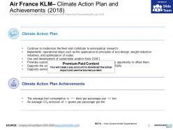 Air france klm climate action plan and achievements 2018