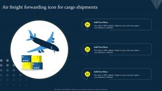 Air Freight Forwarding Icon For Cargo Shipments