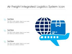 Air freight integrated logistics system icon
