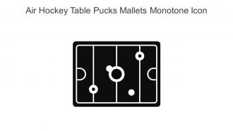 Air Hockey Table Pucks Mallets Monotone Icon In Powerpoint Pptx Png And Editable Eps Format