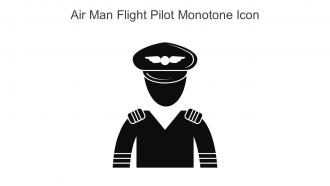 Air Man Flight Pilot Monotone Icon In Powerpoint Pptx Png And Editable Eps Format
