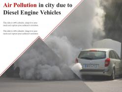 Air pollution in city due to diesel engine vehicles