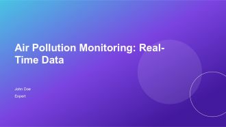 Air Pollution Monitoring Real Time Data PPT Sample AT
