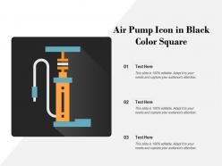 Air pump icon in black color square