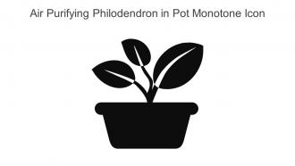 Air Purifying Philodendron In Pot Monotone Icon In Powerpoint Pptx Png And Editable Eps Format