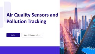 Air Quality Sensors And Pollution Tracking PPT Template AT