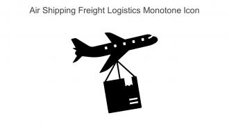 Air Shipping Freight Logistics Monotone Icon In Powerpoint Pptx Png And Editable Eps Format
