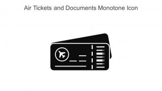 Air Tickets And Documents Monotone Icon In Powerpoint Pptx Png And Editable Eps Format