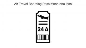 Air Travel Boarding Pass Monotone Icon In Powerpoint Pptx Png And Editable Eps Format