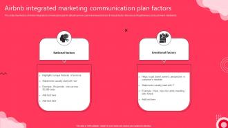 Airbnb Integrated Marketing Communication Plan Factors