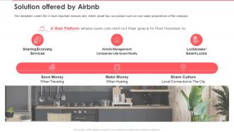 Airbnb investor funding elevator solution offered by airbnb ppt styles icons